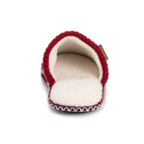 NEW Muk Luks Men's Rib Knit Navy Scuff Slippers w/ Bottle Sweater Medium 10-11 - Picture 8 of 12